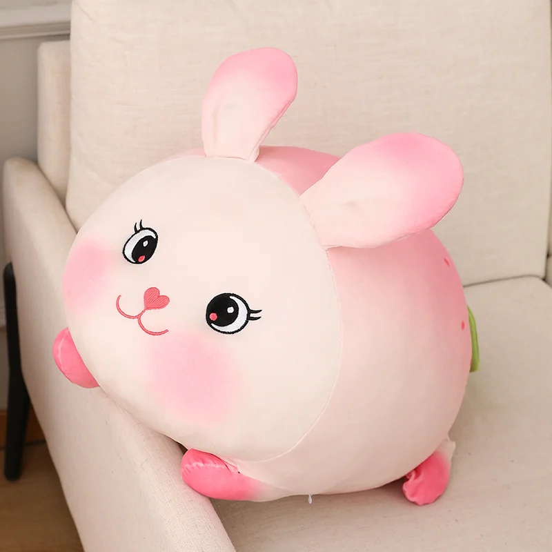 

Симпатичный креативный плюшевый кролик-клубника, мягкая Набивная игрушка-животное, плюшевая подушка, милый кролик, Успокаивающая кукла, игрушки для детей, подарок для девочек