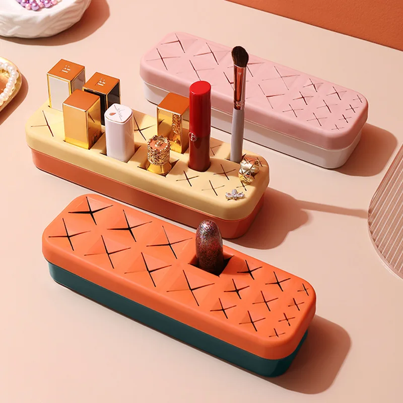 Lipstick Storage Box Desktop Multi-grid Cosmetic Display Stand Household Contrasting Color Eyebrow Pencil Lip Gloss Storage Box
Lipstick Storage Box Desktop Multi-grid Cosmetic Display Stand Household Contrasting Color Eyebrow Pencil Lip Gloss Storage Box