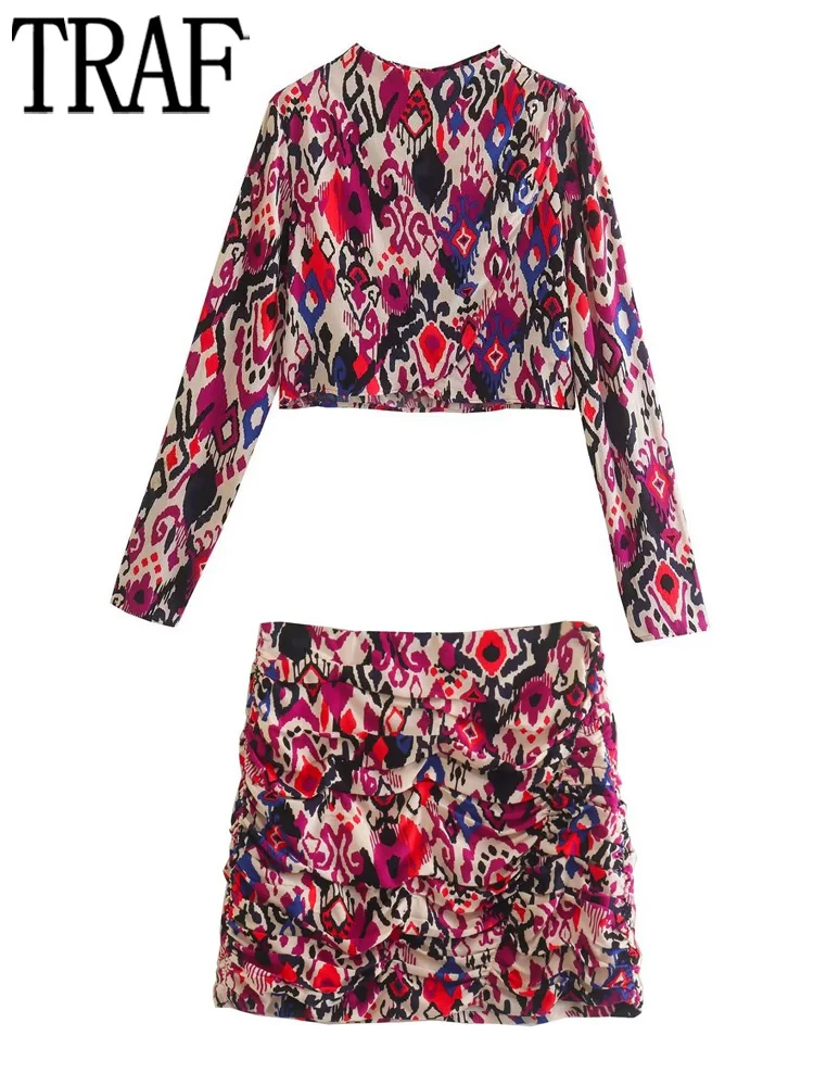 TRAF Print Crop Top Women Boho Wrap Blouses Women Casual Cropped Shirts and Blouses for Women Spring 2023 Long Sleeve Top Female
TRAF Print Crop Top Women Boho Wrap Blouses Women Casual Cropped Shirts and Blouses for Women Spring 2023 Long Sleeve Top Female