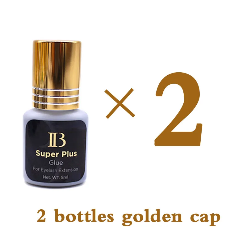 2 бутылки IB Ibeauty Super Plus Клей полезный черный для наращивания ресниц Золотой