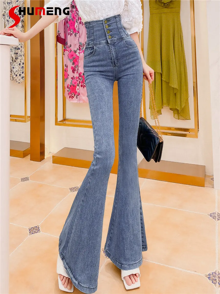 Light Black High Waist Slim-Fit Bootcut Jeans Women's 2022 Autumn New Casual Figure Flattering Pant Vintage Denim Flare Trousers
Light Black High Waist Slim-Fit Bootcut Jeans Women's 2022 Autumn New Casual Figure Flattering Pant Vintage Denim Flare Trousers