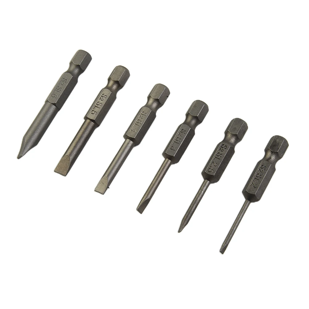 Silver Slotted Tip Screwdriver Bit Slotted Tip 1/4in Hex Shank 2.0-6.0mm 6pcs/set Flat Head Magnetic Screwdrivers Bits Useful
Silver Slotted Tip Screwdriver Bit Slotted Tip 1/4in Hex Shank 2.0-6.0mm 6pcs/set Flat Head Magnetic Screwdrivers Bits Useful