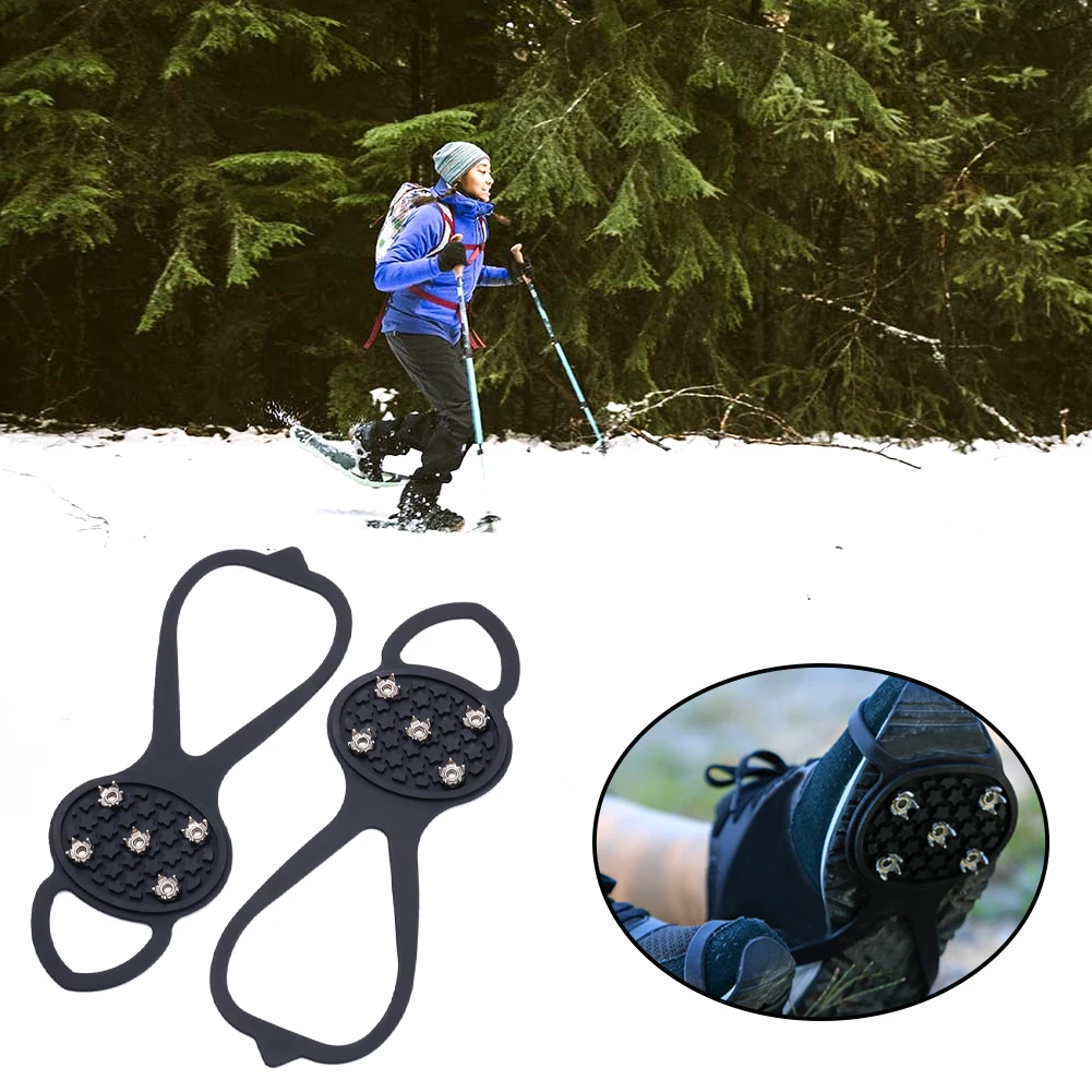 1pair Traction Cleat Safety Ice Gripper 5 Teeth Lightweight Hiking Anti Slip Universal Spikes Shoes Footwear Outdoor Climbing
1pair Traction Cleat Safety Ice Gripper 5 Teeth Lightweight Hiking Anti Slip Universal Spikes Shoes Footwear Outdoor Climbing