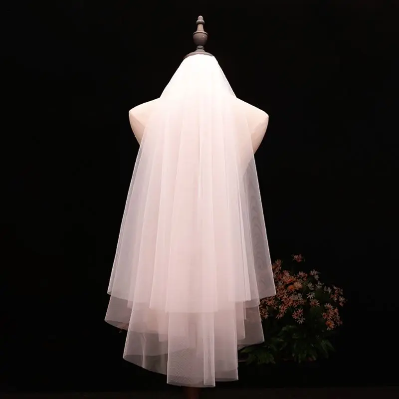 Minimalist Simple 2 Tier Layered Women Girls Short Wedding Veils Ivory White Tulle Bridal Veil Marriage Accessories With
Minimalist Simple 2 Tier Layered Women Girls Short Wedding Veils Ivory White Tulle Bridal Veil Marriage Accessories With