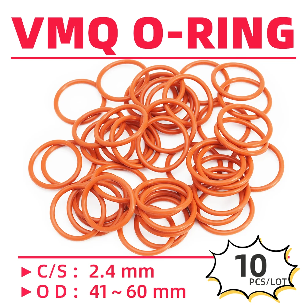 Резиновое красное уплотнительное кольцо VMQ CS2.4 мм OD 41/42/43/44/45/46/47/48/49/50/51/52/53/54/55/56 мм, 10 шт./лот прокладка маслостойкая водонепроницаемая
Резиновое красное уплотнительное кольцо VMQ CS2.4 мм OD 41/42/43/44/45/46/47/48/49/50/51/52/53/54/55/56 мм, 10 шт./лот прокладка маслостойкая водонепроницаемая