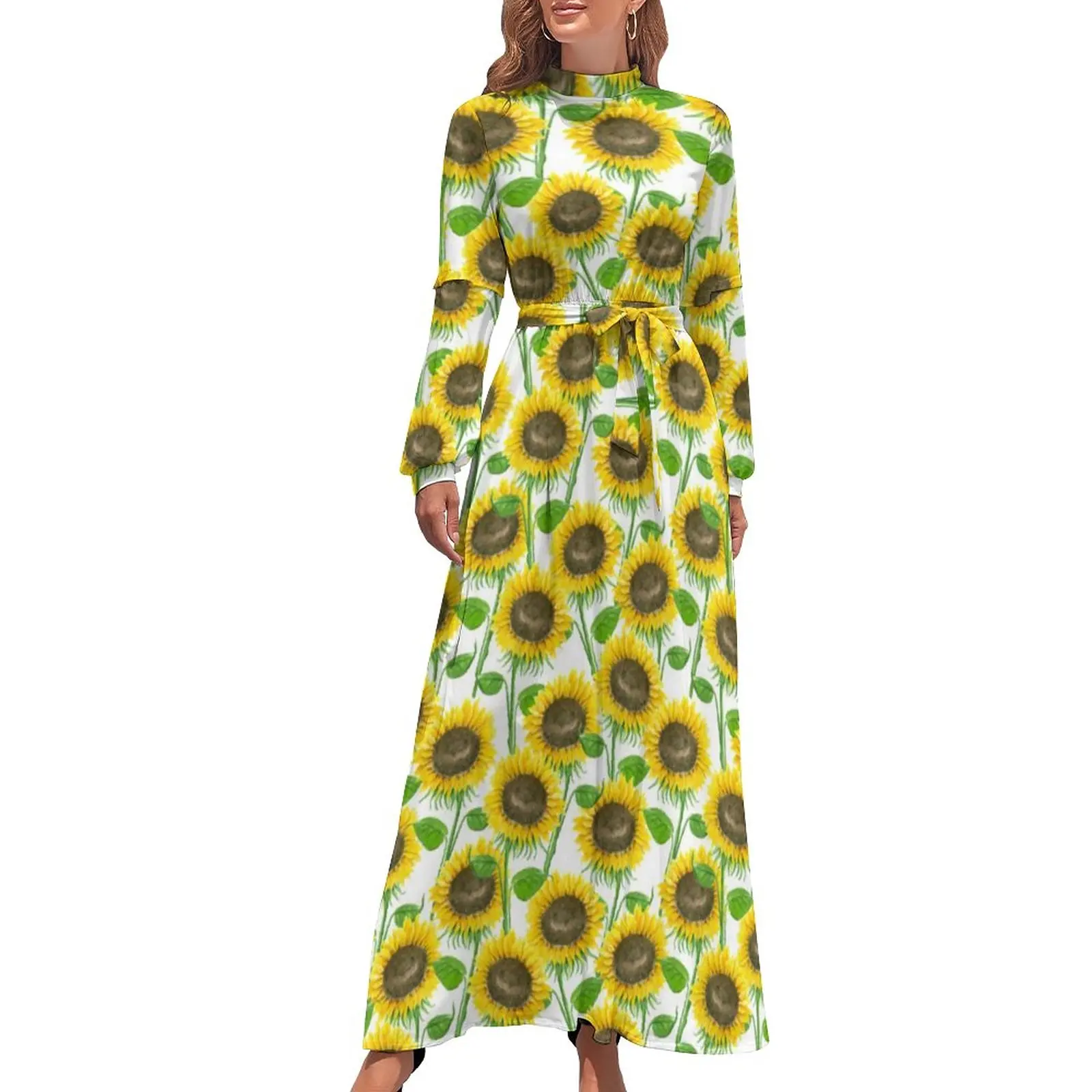 Sunflower Watercolor Dress Long Sleeve Nature Flower Leaves Sexy Maxi Dress High Waist Street Wear Graphic Bohemia Long Dresses
Sunflower Watercolor Dress Long Sleeve Nature Flower Leaves Sexy Maxi Dress High Waist Street Wear Graphic Bohemia Long Dresses