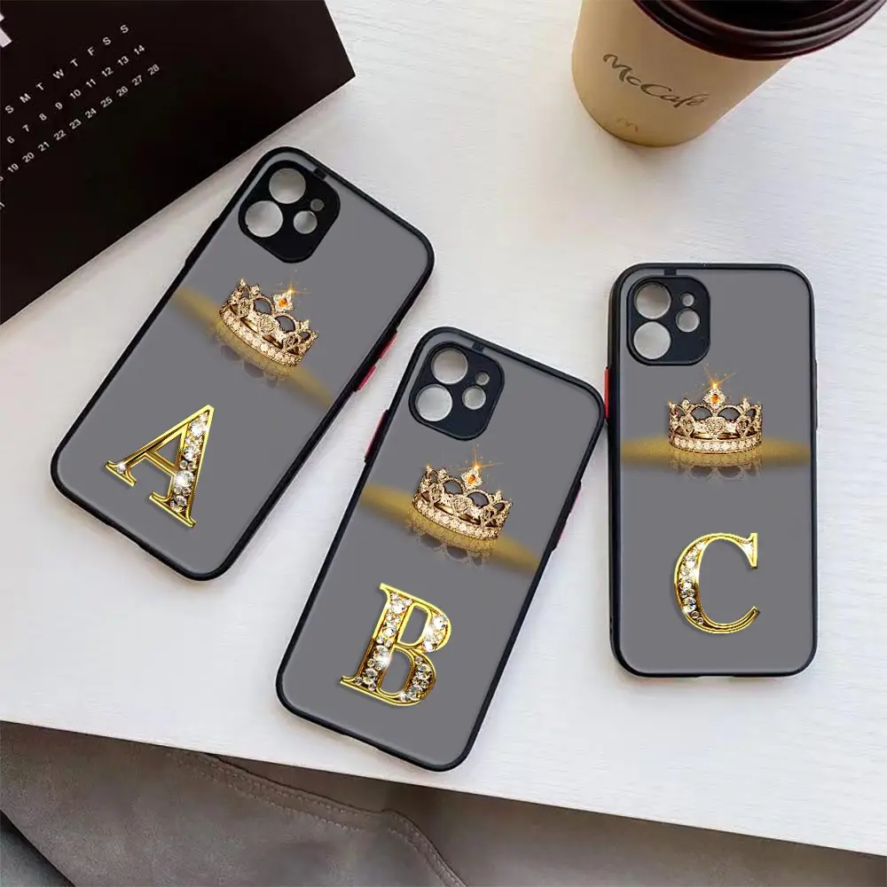 Fashion Crown Golden Diamond Initial Letter A L M P R Case For Apple iPhone 14 13 12 11 Pro Max Mini 7 8 X XS XR SE Plus Cover
Fashion Crown Golden Diamond Initial Letter A L M P R Case For Apple iPhone 14 13 12 11 Pro Max Mini 7 8 X XS XR SE Plus Cover