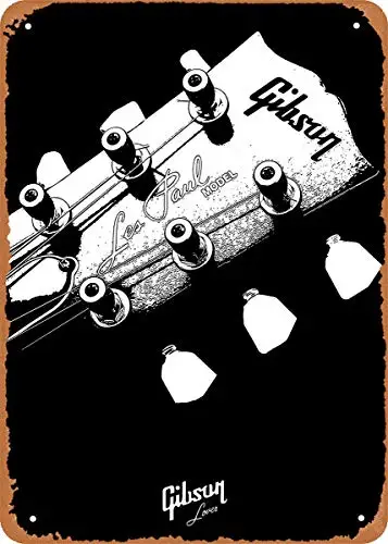 Guitars Music Gibson Les Paul Headstock Plaque Poster Metal Tin Sign 8" x 12" Vintage Retro Wall Decor
Guitars Music Gibson Les Paul Headstock Plaque Poster Metal Tin Sign 8" x 12" Vintage Retro Wall Decor