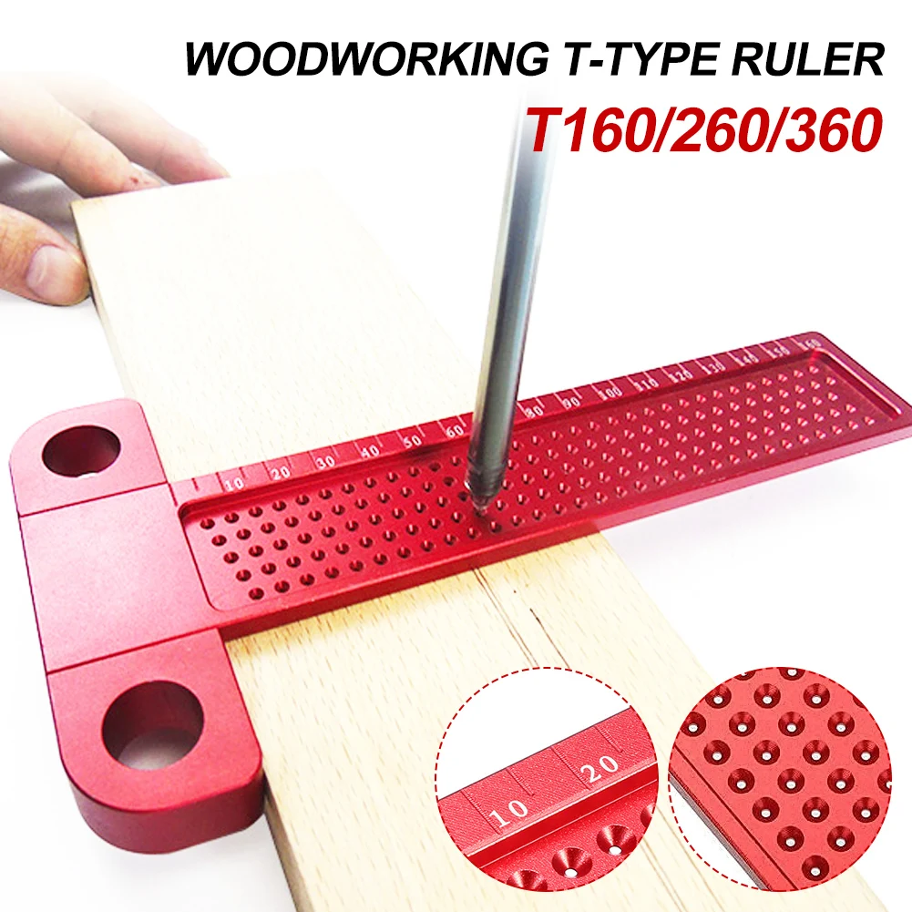 Woodworking Scribe T-type Ruler Tool Hole Scribing Ruler Aluminum Alloy Line Drawing Scriber Marking Gauge DIY Measuring Tools
Woodworking Scribe T-type Ruler Tool Hole Scribing Ruler Aluminum Alloy Line Drawing Scriber Marking Gauge DIY Measuring Tools