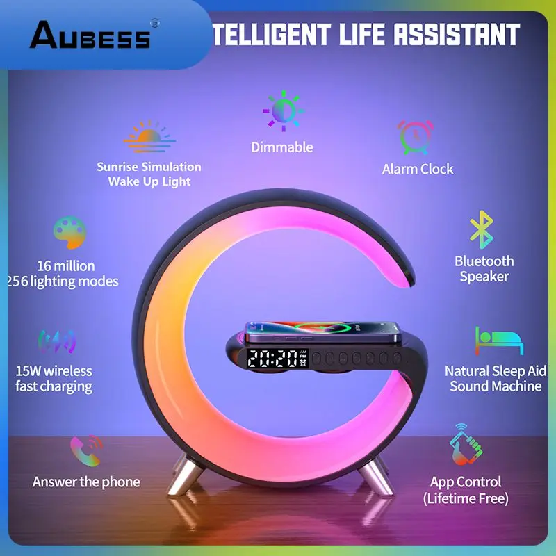 Multifunctional Alarm Clock Charging Station App Control Wireless Charger Led Speaker Smart House For Iphone 11 12 13 14 Samsung
Multifunctional Alarm Clock Charging Station App Control Wireless Charger Led Speaker Smart House For Iphone 11 12 13 14 Samsung