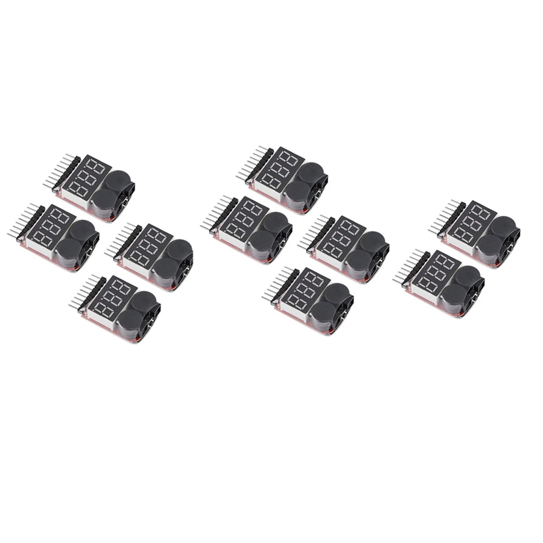 10 Lipo Battery Voltage Tester Volt Meter Monitor Buzzer Alarm 1-8S 3.7V-22.2V for Rc Lipo Battery Models
10 Lipo Battery Voltage Tester Volt Meter Monitor Buzzer Alarm 1-8S 3.7V-22.2V for Rc Lipo Battery Models