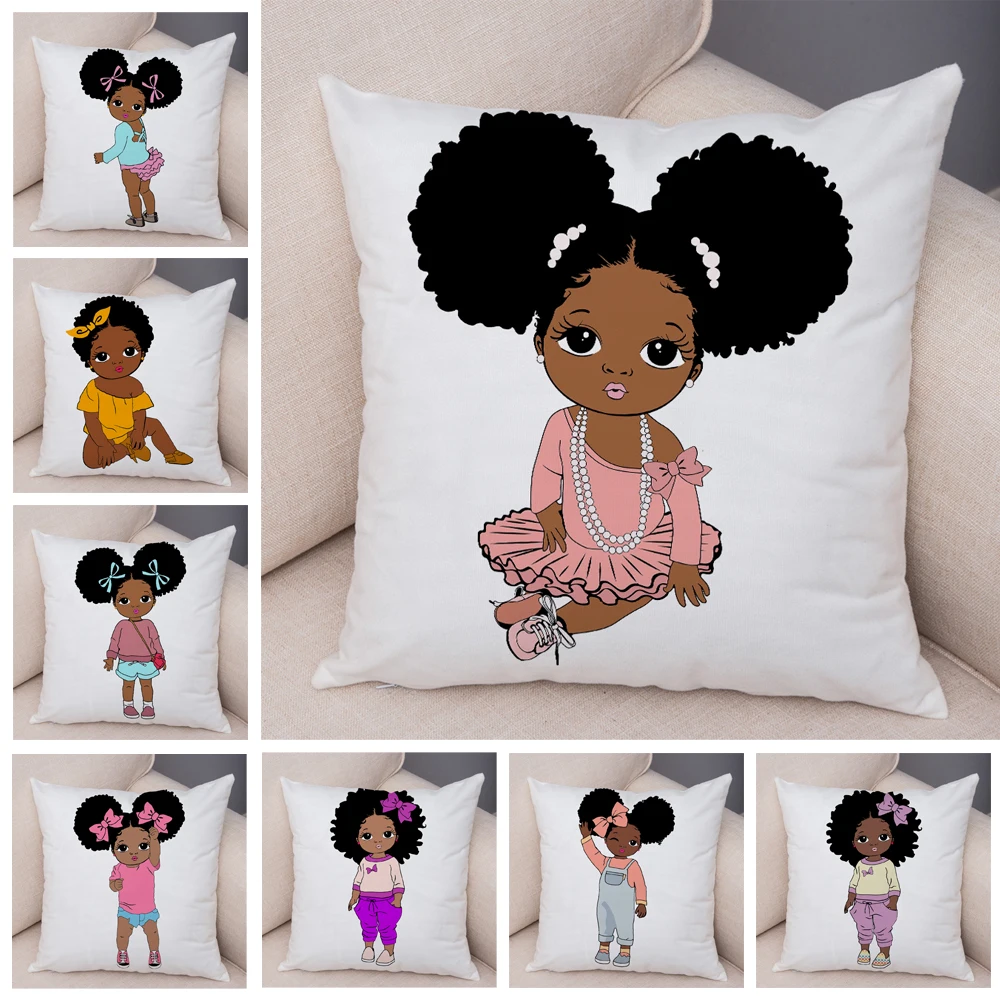 Both Sided Cartoon African Baby Girl Pillow Case Soft Plush Cushion Cover for Sofa Home Decor Cute Portrait Throw Pillowcase 
Both Sided Cartoon African Baby Girl Pillow Case Soft Plush Cushion Cover for Sofa Home Decor Cute Portrait Throw Pillowcase