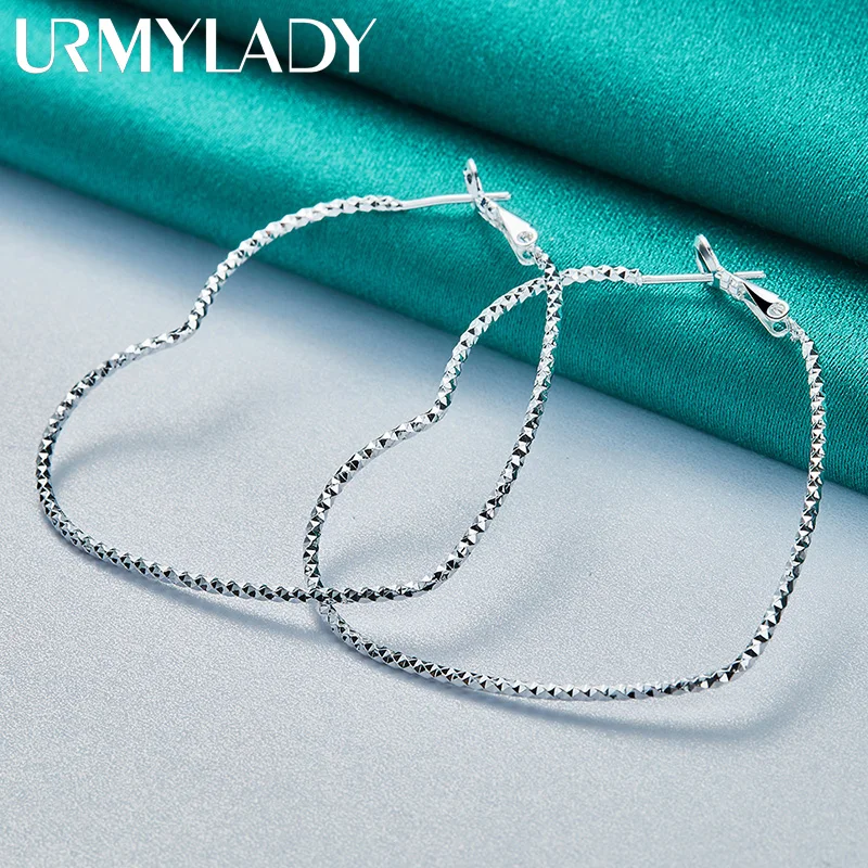 URMYLADY 925 Sterling Silver Love Heart Earrings Ear Loops for Women Fashion Wedding Engagement Charm Jewelry
URMYLADY 925 Sterling Silver Love Heart Earrings Ear Loops for Women Fashion Wedding Engagement Charm Jewelry