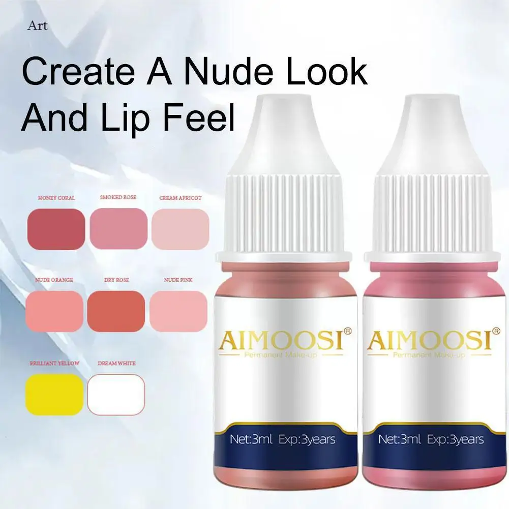 

3ml Lip Tattoo Pigment Nude Color Tattoo Ink Microblading Pigment For Semi Permanent Makeup Cosmetics Lips Tint Consumables S6K5