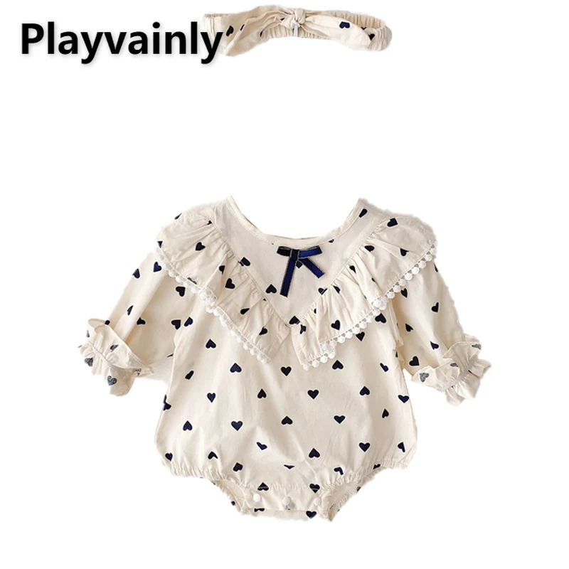 2022 Spring Baby Girl Bodysuit White Round Collar Long Sleeve Love Heart Bodysuit with Headwear Jumpsuit Birthday Clothes E419
2022 Spring Baby Girl Bodysuit White Round Collar Long Sleeve Love Heart Bodysuit with Headwear Jumpsuit Birthday Clothes E419