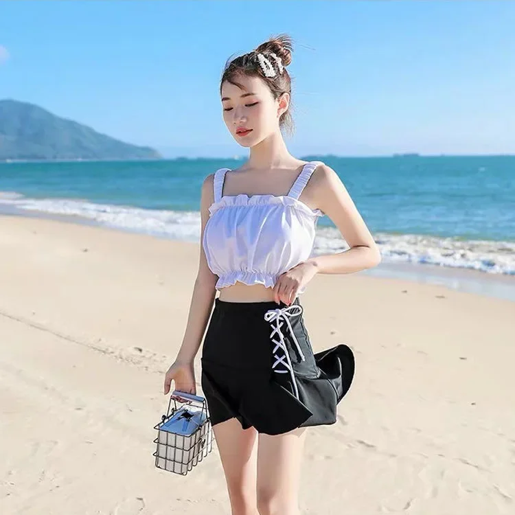 2 Pcs Swimsuit Female Conservative Cover Belly Resort Hot Spring Skirt Split Swimsuit Bubble Sleeve Swimsuit Cute Swim Skirt
2 Pcs Swimsuit Female Conservative Cover Belly Resort Hot Spring Skirt Split Swimsuit Bubble Sleeve Swimsuit Cute Swim Skirt