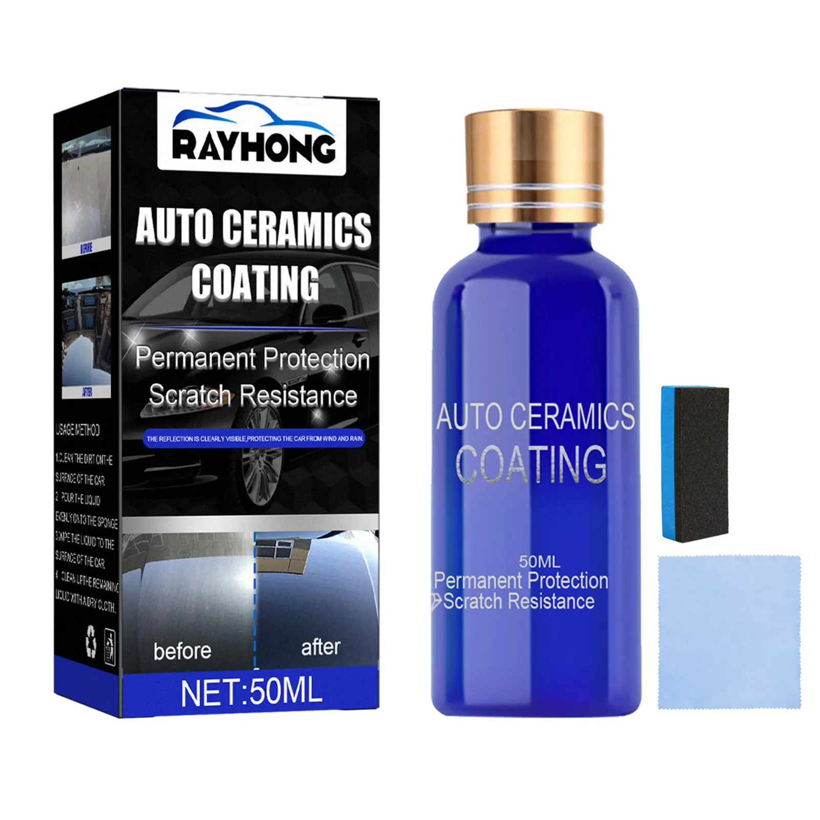 50ml Ceramic Coating Kits Hardness Car Detailing Hydrophobic Polish Coating Agent Anti Scratch Polish Cleaning Agent with Sponge
50ml Ceramic Coating Kits Hardness Car Detailing Hydrophobic Polish Coating Agent Anti Scratch Polish Cleaning Agent with Sponge