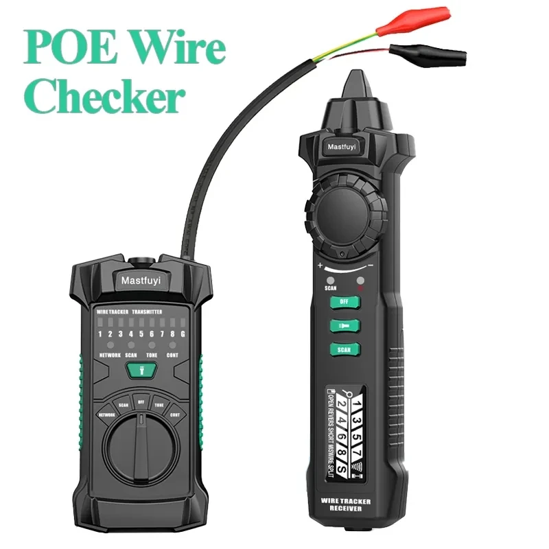 

Tracker Cable LCD POE Cable Tester Toner Wire Checker Cat5 Cat6 Test Telephone/Network Cable Wire Tracker Toner Network Tool