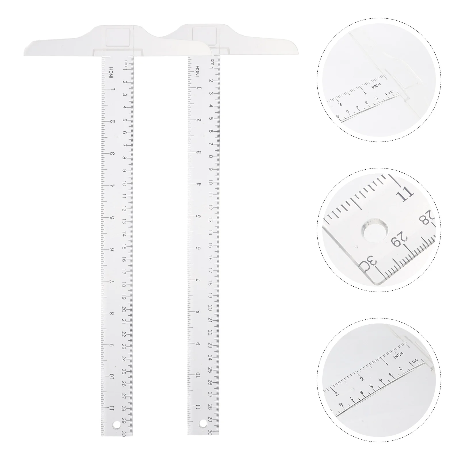 2 Pcs Specialty Tools Design Supplies Shape Rulers Drawing T-Square White Plastic Student
2 Pcs Specialty Tools Design Supplies Shape Rulers Drawing T-Square White Plastic Student
