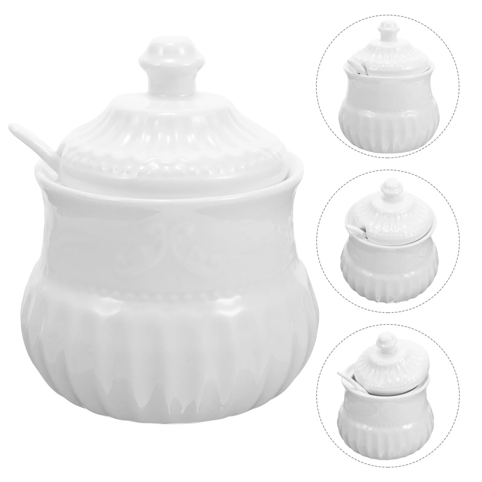 

Sugar Storage Jar Containers For Countertop Condiment Pot Household Ceramic Pattern