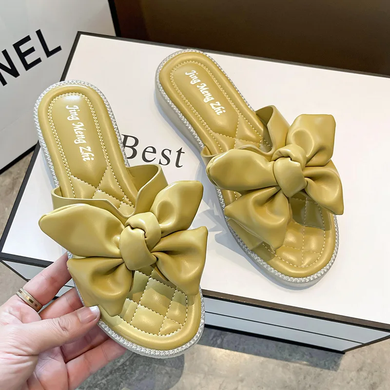 Flat Butterfly-Knot Women Shoes Summer Solid Color Slippers Anti-Skid Wear-Resistant Ladies Shoe Outdoor Beach Slipper Pantuflas
Flat Butterfly-Knot Women Shoes Summer Solid Color Slippers Anti-Skid Wear-Resistant Ladies Shoe Outdoor Beach Slipper Pantuflas