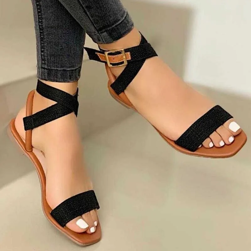 Flat Women Sandals 2023 Summer Women Cross Strap Sandals Fashion Open Toe Elegant Women Shoes Comfortable Sexy Sandals Women 
Flat Women Sandals 2023 Summer Women Cross Strap Sandals Fashion Open Toe Elegant Women Shoes Comfortable Sexy Sandals Women