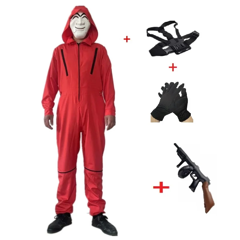 Halloween cosplay South Korea's latest movie paper money house paper house high reduction costume mask red Dali jumpsuit
Halloween cosplay South Korea's latest movie paper money house paper house high reduction costume mask red Dali jumpsuit