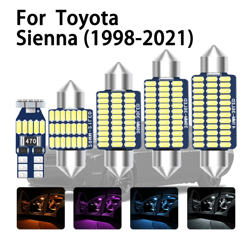 Car Interior LED Light Canbus For Toyota Sienna 1998 2004 2005 2006 2007 2008 2010 2012 2014 2015 2016 2017 2018 2019 2020 2021
Car Interior LED Light Canbus For Toyota Sienna 1998 2004 2005 2006 2007 2008 2010 2012 2014 2015 2016 2017 2018 2019 2020 2021