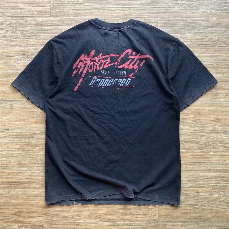 REPRESENT Short Sleeve Heavy Craft Washing Worn Letter Printing 1:1 High Quality Short Sleeve t-Shirt Black 
REPRESENT Short Sleeve Heavy Craft Washing Worn Letter Printing 1:1 High Quality Short Sleeve t-Shirt Black