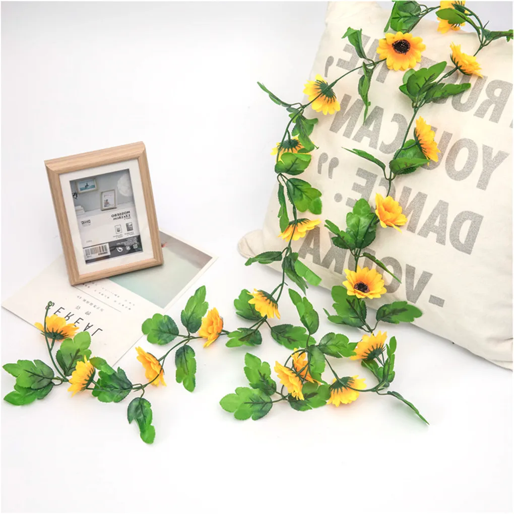 18-Head Artificial Sunflower Wreath Simulation Vine Wall-Mounted Plastic Artificial Flower Rattan Home Wedding Party Decoration
18-Head Artificial Sunflower Wreath Simulation Vine Wall-Mounted Plastic Artificial Flower Rattan Home Wedding Party Decoration