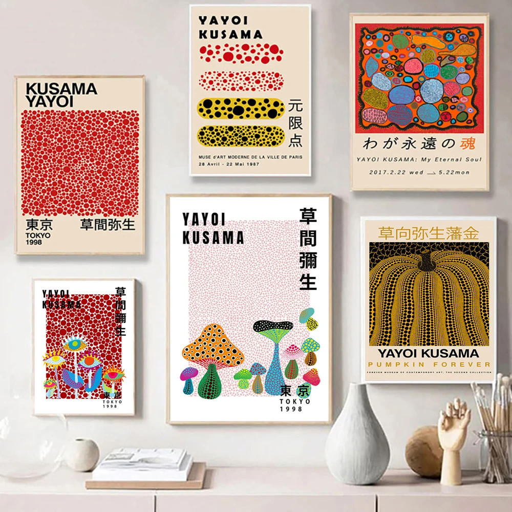 Yayoi Kusama Abstract Wall Art Canvas Painting Pumpkin Mushroom Eyes Modern Posters and Prints Wall Pictures Living Room Decor
Yayoi Kusama Abstract Wall Art Canvas Painting Pumpkin Mushroom Eyes Modern Posters and Prints Wall Pictures Living Room Decor