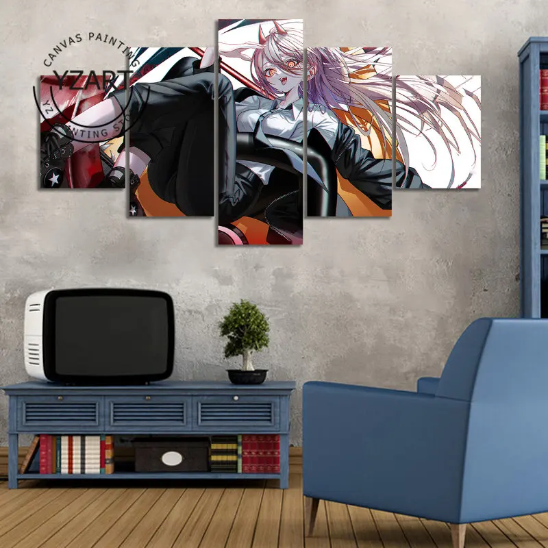 Chainsaw Man Painting Canvas Anime Decor Wall Art Power 5/3pcs Pictures Bedroom Study Home Living Room Decoration Prints Poster
Chainsaw Man Painting Canvas Anime Decor Wall Art Power 5/3pcs Pictures Bedroom Study Home Living Room Decoration Prints Poster