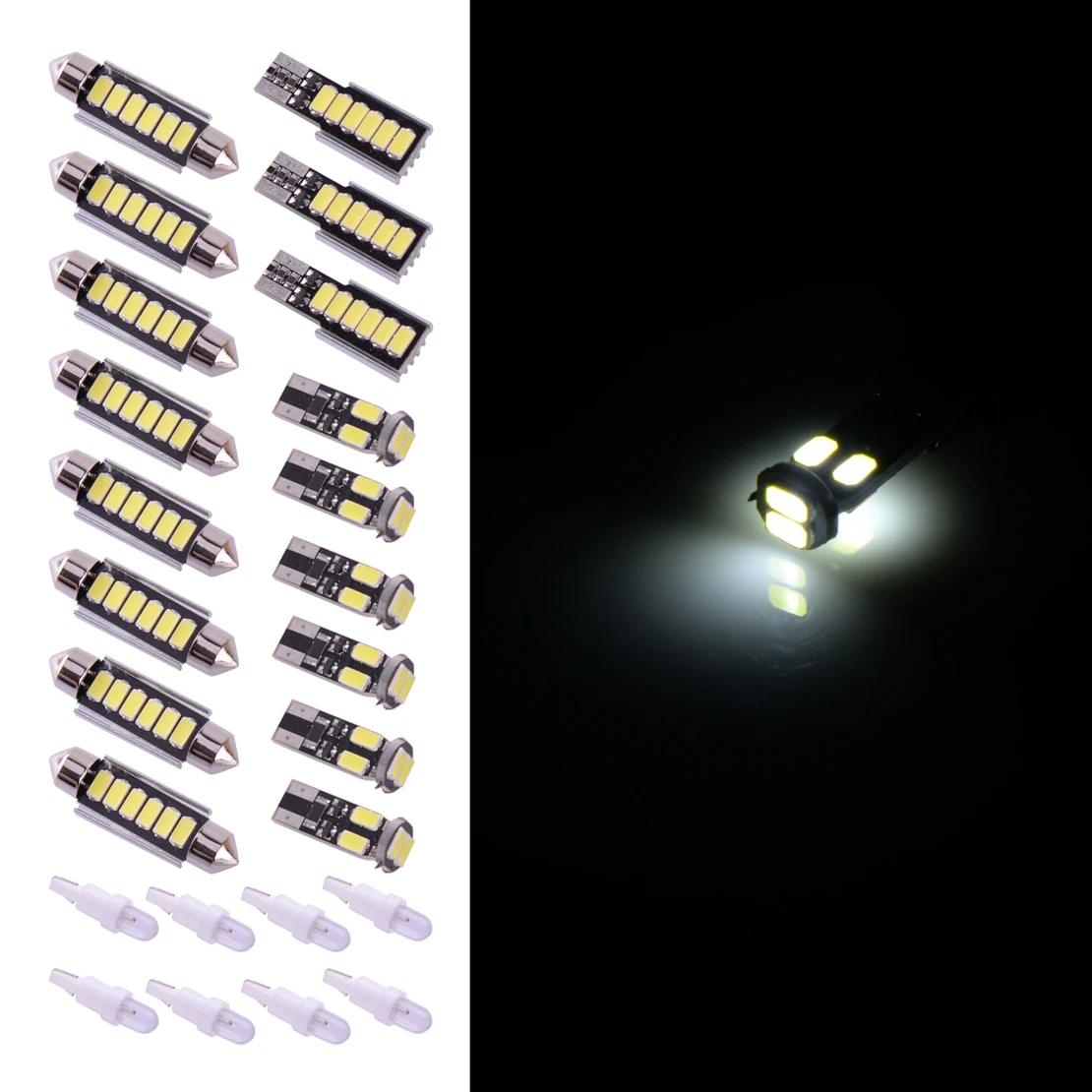 25pcs 12V Car Interior White LED Map Dome Step Lamp Bulb Kit fit for VW T5 Caravelle Kasten Kombi Multivan Transporter 6000K 5W
25pcs 12V Car Interior White LED Map Dome Step Lamp Bulb Kit fit for VW T5 Caravelle Kasten Kombi Multivan Transporter 6000K 5W