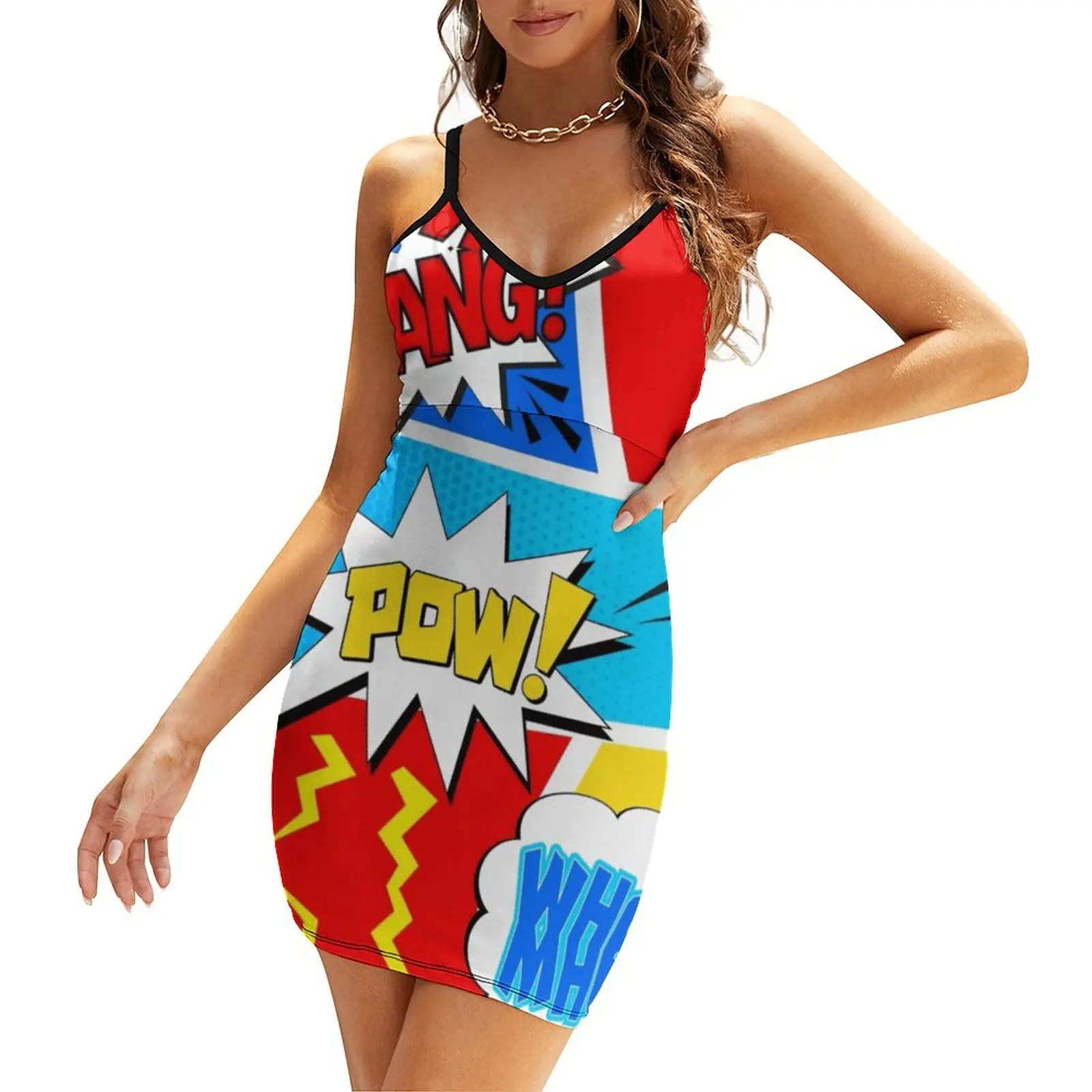 Panels Crazy Colorful And Bright Comic Book Panels Arts - Women's Sling Dress Humor Graphic Dresses Unique Sexy Woman's Clothing
Panels Crazy Colorful And Bright Comic Book Panels Arts - Women's Sling Dress Humor Graphic Dresses Unique Sexy Woman's Clothing
