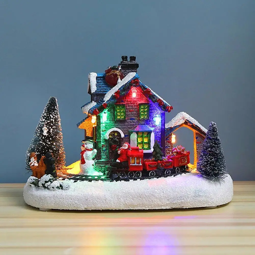 Christmas Glowing Village House Snowman Santa Claus Night Craft Lights Christmas Gift Home Holiday Kindergarten Decoration R0g0
Christmas Glowing Village House Snowman Santa Claus Night Craft Lights Christmas Gift Home Holiday Kindergarten Decoration R0g0