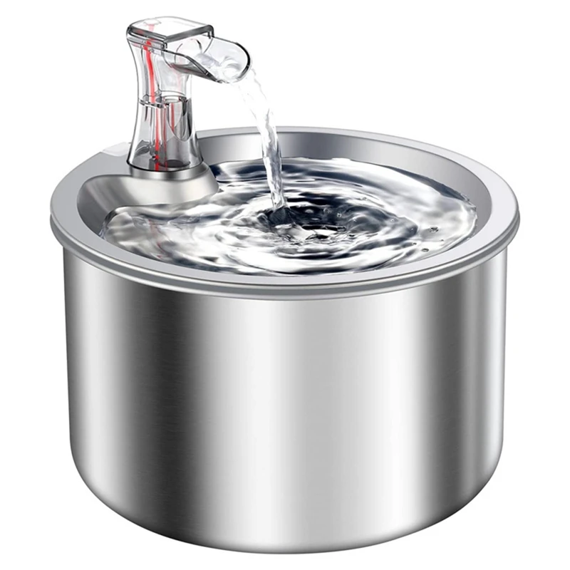 Cat Water Fountain, Stainless Steel Pet Water Fountain Forcats Inside Ultra-Quiet Pump, 2L/67Oz Automatic Dog
Cat Water Fountain, Stainless Steel Pet Water Fountain Forcats Inside Ultra-Quiet Pump, 2L/67Oz Automatic Dog
