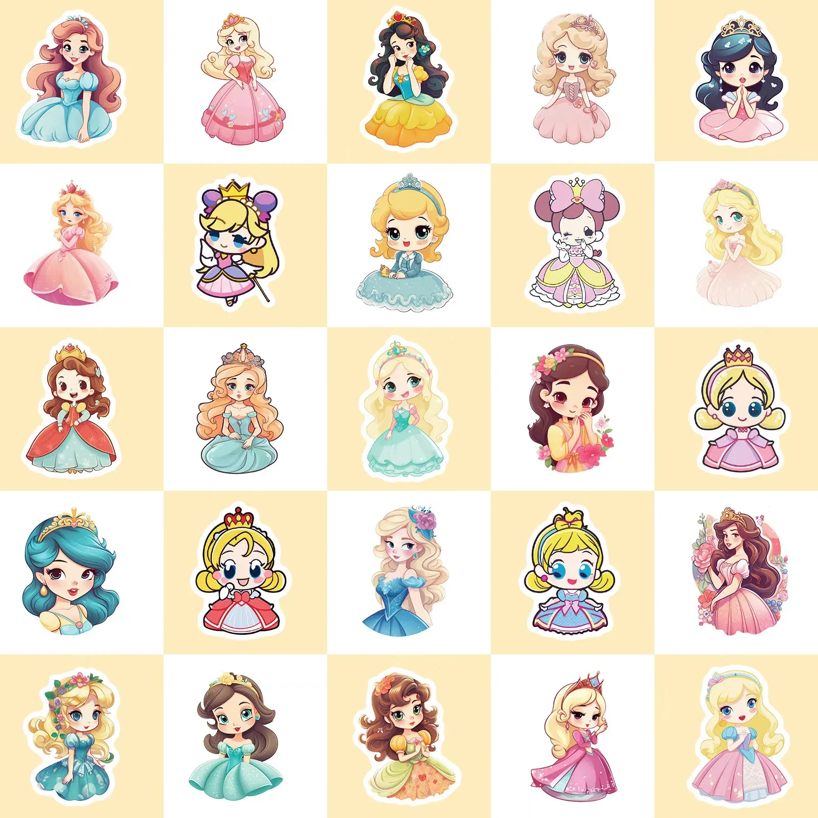 50pcs Adorable Princess Stickers Waterproof Stickers for Laptops and Phones, Stickers for Scrapbook and Journal
50pcs Adorable Princess Stickers Waterproof Stickers for Laptops and Phones, Stickers for Scrapbook and Journal