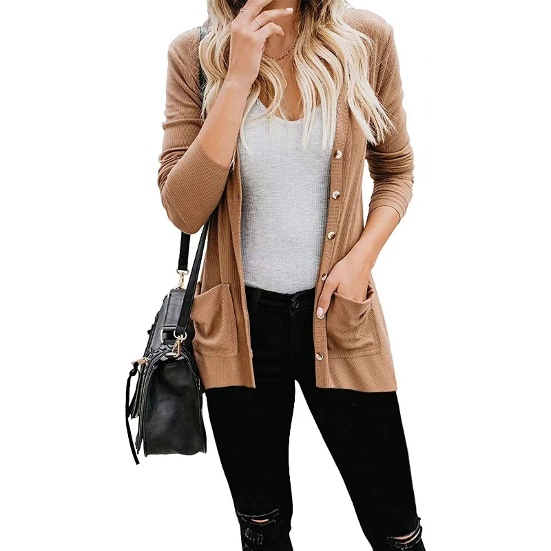 Fashion Women's Cardigan Top Autumn Winter Long Sleeve Button Knitting Shirts Female Casual V-Neck Tops
Fashion Women's Cardigan Top Autumn Winter Long Sleeve Button Knitting Shirts Female Casual V-Neck Tops