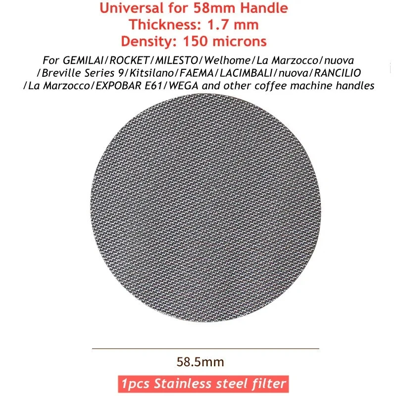 Фильтр для кофе из нержавеющей стали 49/51/53/54/58 мм
Фильтр для кофе из нержавеющей стали 49/51/53/54/58 мм