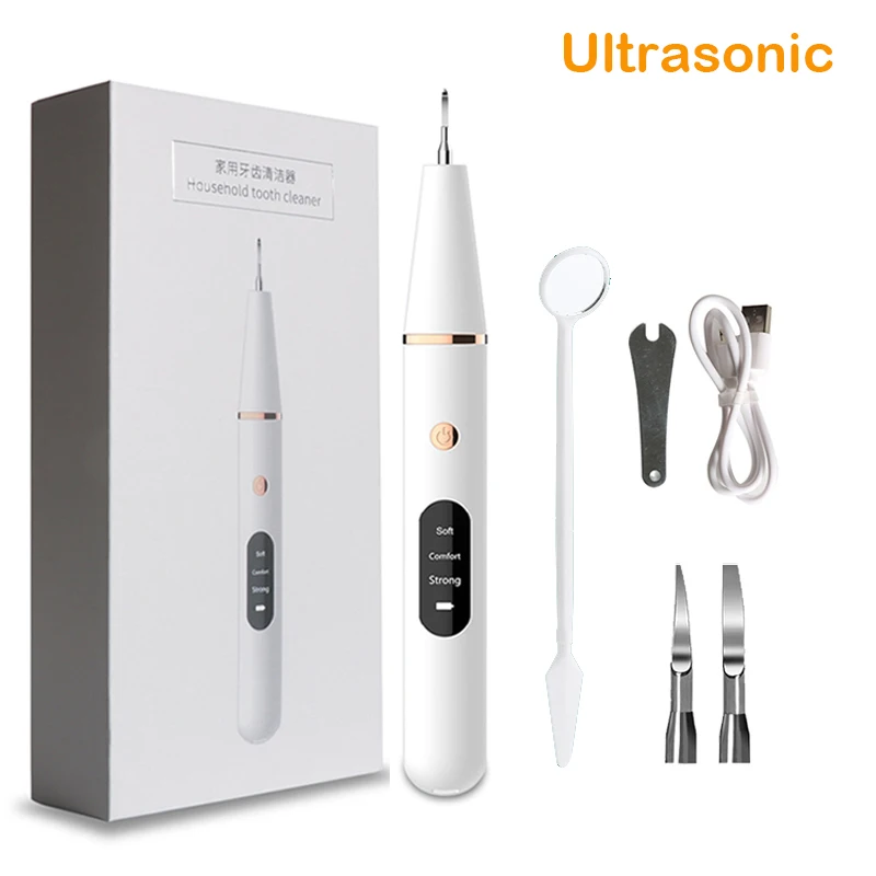 Ultrasonic Teeth Cleaner Sonic Dental Whitening Electric Tooth Brush Calculus Stain Remover Plaque Tartar Scaler Tools With Led
Ultrasonic Teeth Cleaner Sonic Dental Whitening Electric Tooth Brush Calculus Stain Remover Plaque Tartar Scaler Tools With Led