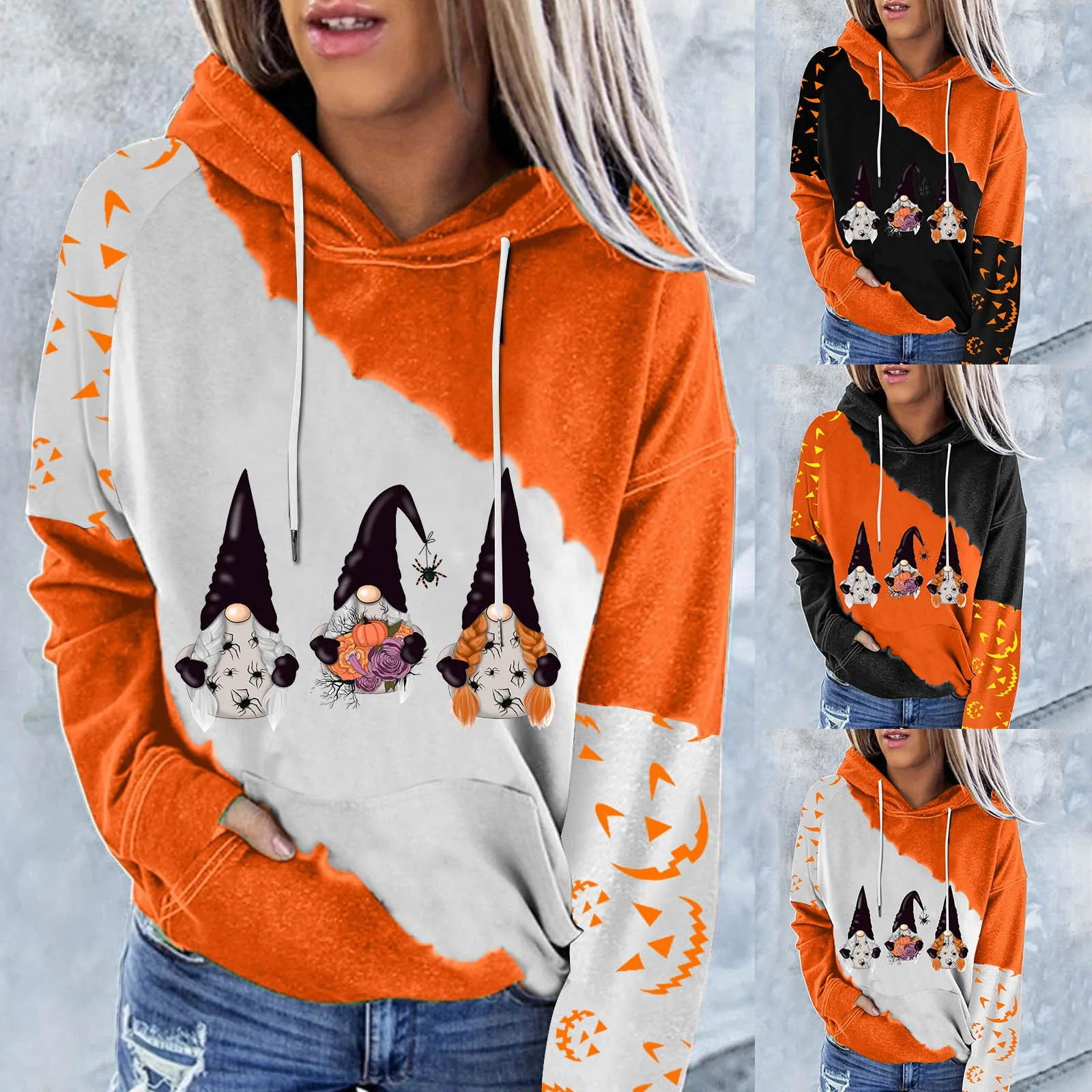 Женская толстовка с капюшоном, Женская толстовка, пуловер, женские свитшоты для женщин, худи на Хэллоуин, осень 
Женская толстовка с капюшоном, Женская толстовка, пуловер, женские свитшоты для женщин, худи на Хэллоуин, осень