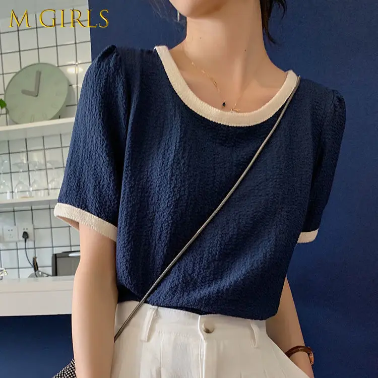 T-shirts Women Chiffon Korean Style 2021 Summer New Fashion Design Patchwork All-match Tops Short Sleeve Loose Solid Simple Chic
T-shirts Women Chiffon Korean Style 2021 Summer New Fashion Design Patchwork All-match Tops Short Sleeve Loose Solid Simple Chic