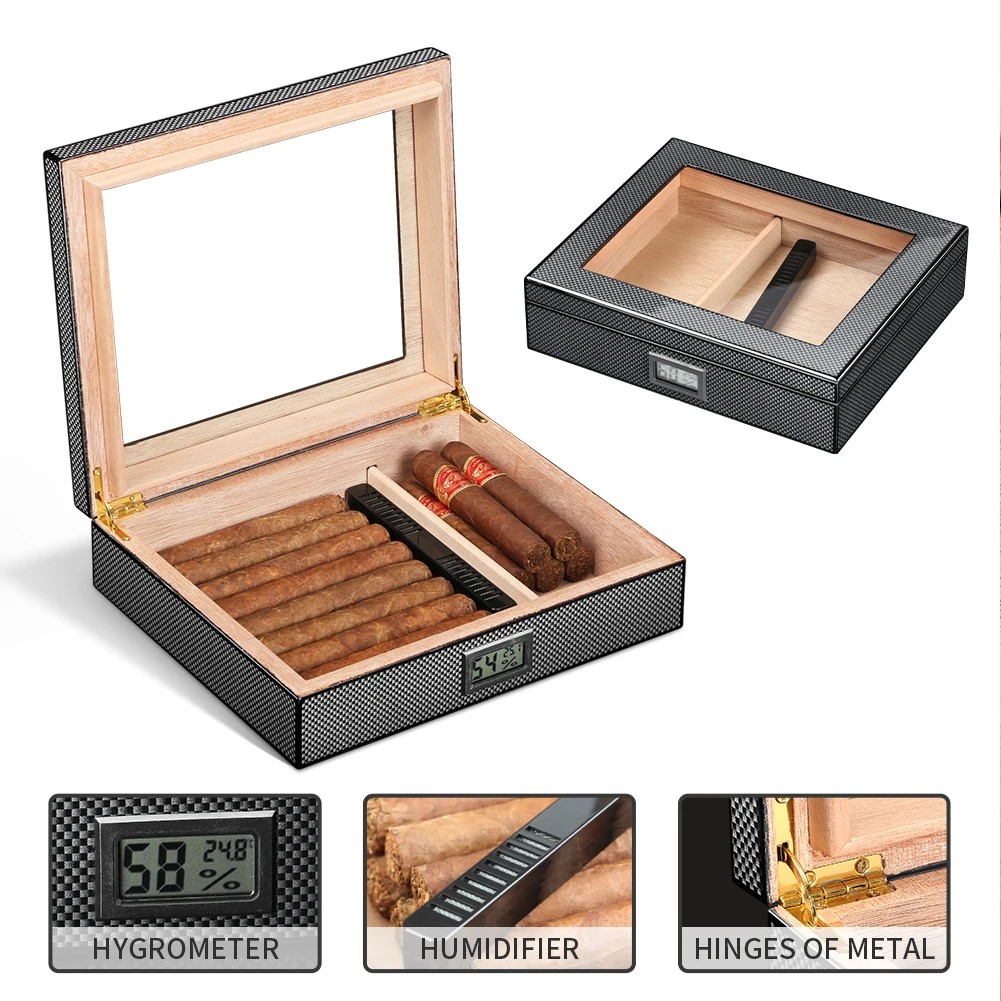 GALINER Humidor Home Cigar Box Luxury With Electronic Hygrometer High Glossy Spain Cedar Wood Lined Cigar Humidor Box
GALINER Humidor Home Cigar Box Luxury With Electronic Hygrometer High Glossy Spain Cedar Wood Lined Cigar Humidor Box