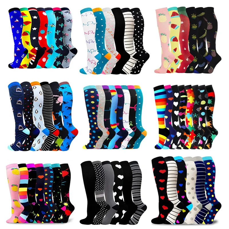 3/6/7 Pairs Compression Socks Women Men Knee High Sports Socks for Running Marathon Cycling Edema Diabetes Varicose Veins Socks
3/6/7 Pairs Compression Socks Women Men Knee High Sports Socks for Running Marathon Cycling Edema Diabetes Varicose Veins Socks