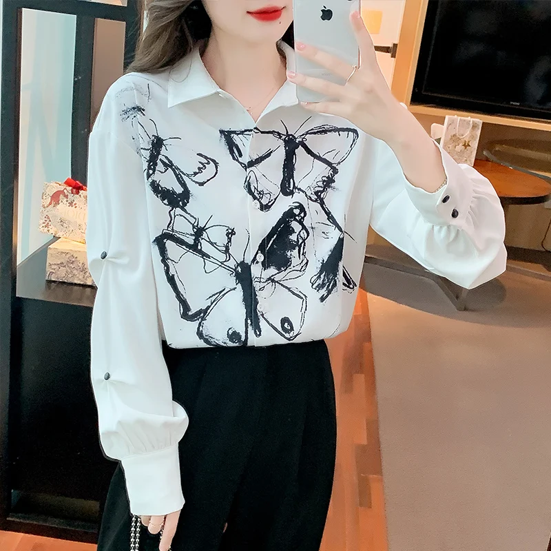 Fashion printing ladies shirts New elegant Women's Blouses 2023 Spring summer Long Sleeve Shirts Tops Blusas Mujer
Fashion printing ladies shirts New elegant Women's Blouses 2023 Spring summer Long Sleeve Shirts Tops Blusas Mujer