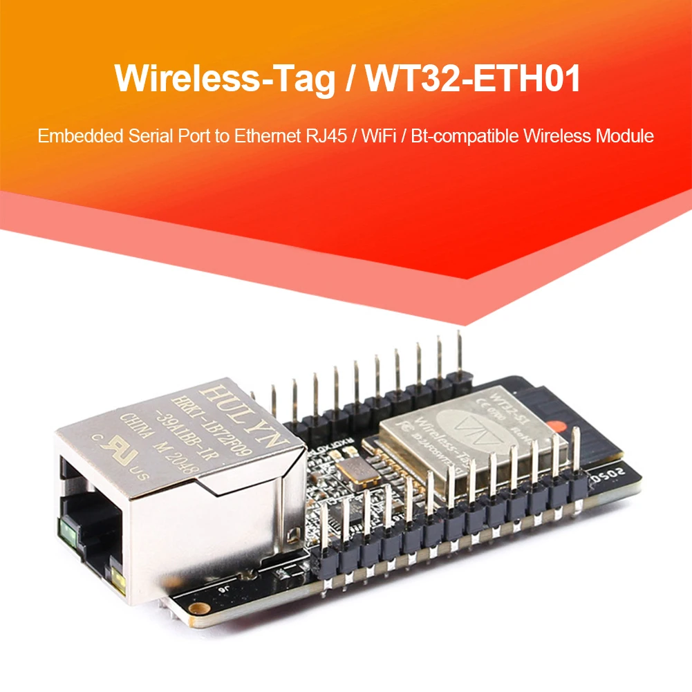New WT32-ETH01 Embedded Serial Port Networking Ethernet Bluetooth-compatible WIFI Combo Gateway MCU ESP32 Wireless Module Board
New WT32-ETH01 Embedded Serial Port Networking Ethernet Bluetooth-compatible WIFI Combo Gateway MCU ESP32 Wireless Module Board