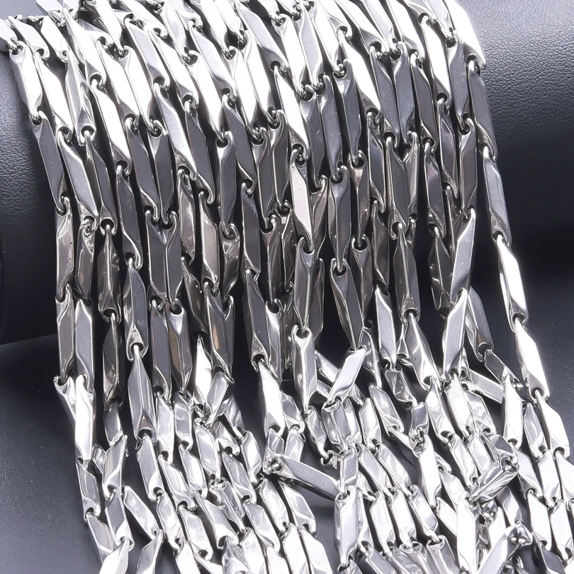Classic Stainless Steel Charms Bamboo Chains Choker Hip-Hop Unisex Necklace Men Women Bracelets DIY Jewelry Making Materials
Classic Stainless Steel Charms Bamboo Chains Choker Hip-Hop Unisex Necklace Men Women Bracelets DIY Jewelry Making Materials