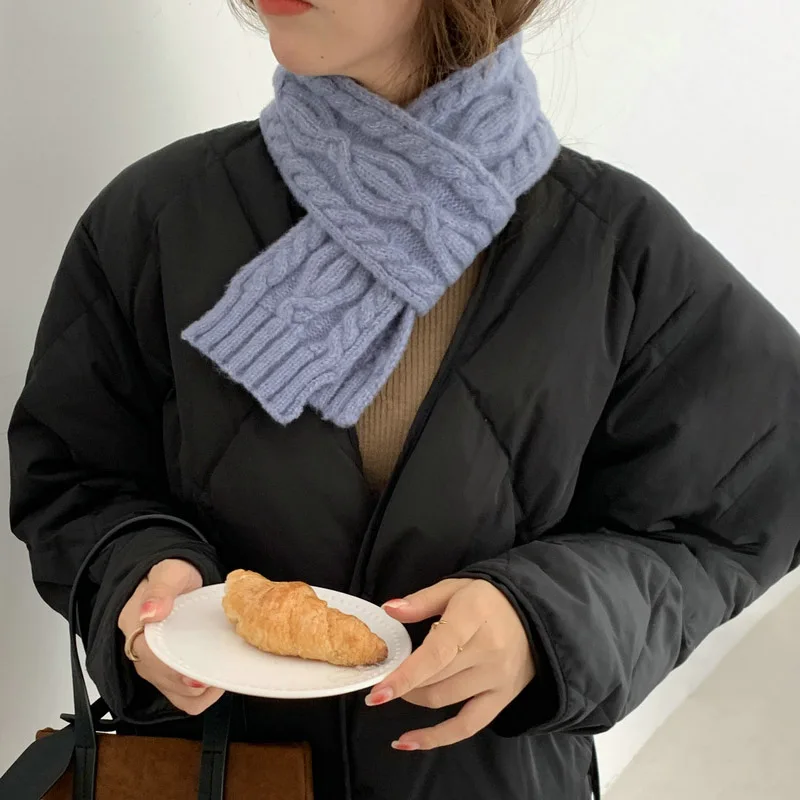 Korean Vintage Versatile Twist Wool Knitting Scarf 10*140CM Small Size Neckchief Solid Colors Warm Winter Muffler Neck Wrap
Korean Vintage Versatile Twist Wool Knitting Scarf 10*140CM Small Size Neckchief Solid Colors Warm Winter Muffler Neck Wrap