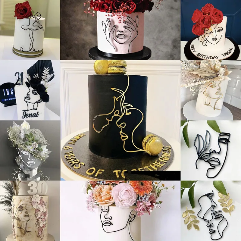 Acrylic Minimalist Art Lady Face Cake Topper Wedding Sexy Woman Girl Happy Birthday Cake Topper Party Supplies Cake Decorations
Acrylic Minimalist Art Lady Face Cake Topper Wedding Sexy Woman Girl Happy Birthday Cake Topper Party Supplies Cake Decorations