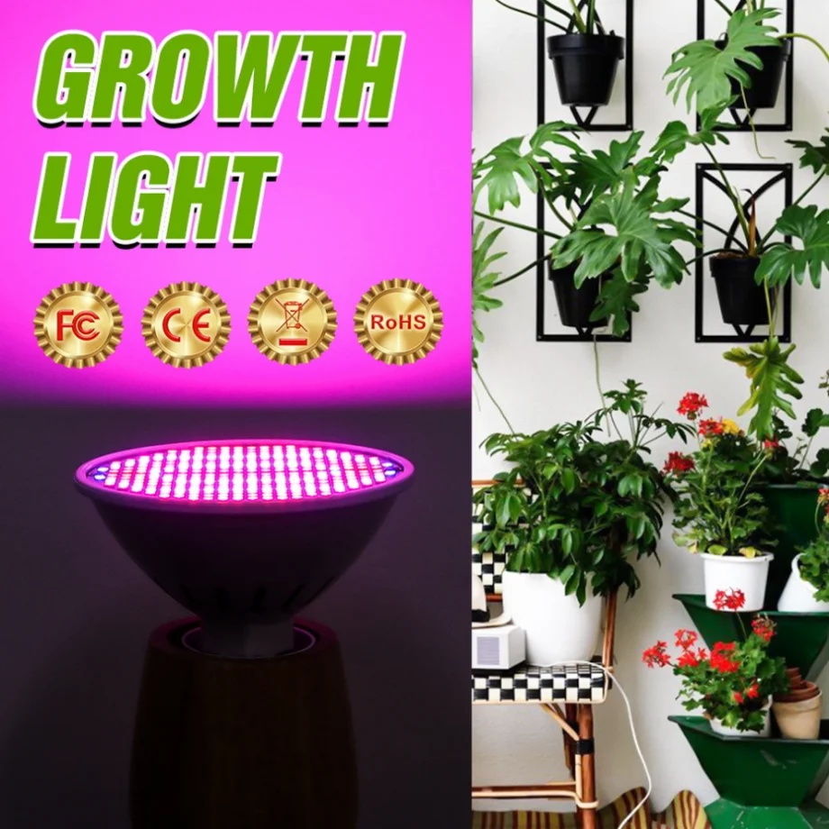 

LED Grow Light E27 Full Spectrum Phyto Lamp Plant Bulb Growth Light Hydroponics 85-265V 126 200 300Led Greenhouse Lamp Grow Tent